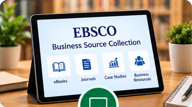 EBSCO Business Source Collection on a tablet